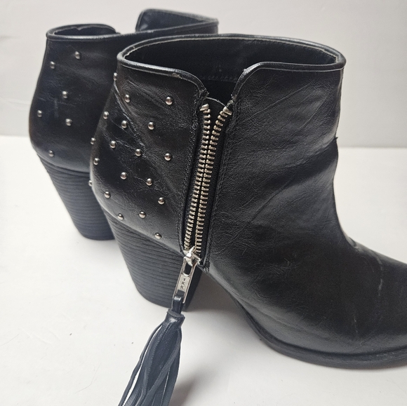 Olsenboye | Leather-like studded ankle boots, size 10 - Picture 5 of 10